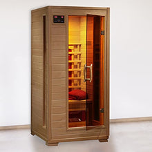 Blue Wave Radiant Saunas BSA2400 1-2 Person Hemlock Ceramic Infrared Sauna Brown