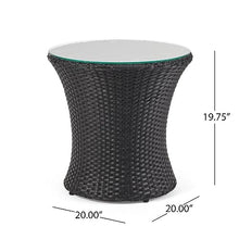 3-Piece Chat Set, Black Outdoor Conversation Set
