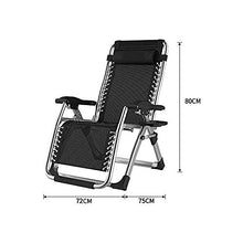 IIPOSAQQ Zero Chair Patio Chair Lounge Chair Chaise Recliner Outdoor Folding Adjustable Heavy Duty Zero Chair for Patio Pool Beach Lawn Deck Yard (Color : Silver)
