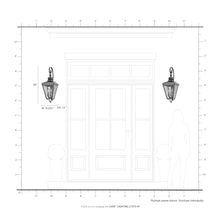 Livex 27373-07 Adams 3 Light Outdoor Wall Lantern Antique Brass/Brushed Nickel