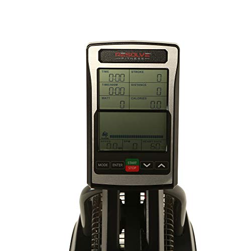 RESOLVE FITNESS R1 Commercial Dual Drive Rower Gray Red Black