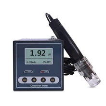 VBSNKLOI Water Test Meter, Soil PH Meter Online Controller Water Quality Tester Control(Main+PH Glass Electrode)