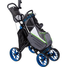 TGW Tour 4-Wheel Golf Push Cart Dark Grey/Blue