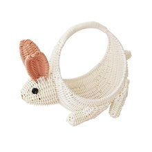 Whoasyst Elegant Rabbits Storage Basket Sturdy Woven Organizers Home Accessory for Gifts Candy and Home Decoration Woven Picnics Basket