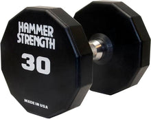 Life Fitness Hammer Strength 12 Sided Urethane Dumbbell 30Lb Black