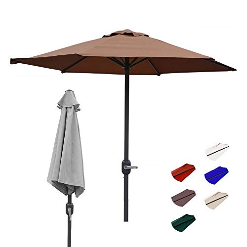 EUQKKWLOY Outdoor Patio Umbrella 6.5FT / 200cm Garden Shade with Ventilation Non-Fading Canopy 8 Durable Steel Ribs Perfect for Beach & Table Use UV Protection