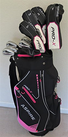 Ladies Lavender Complete Golf Club Set Pink Black Right Hand