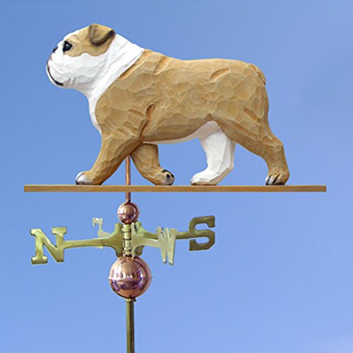 Bulldog Hand Carved & Painted Weathervane Tan, 32 Inch (+$155.00), No