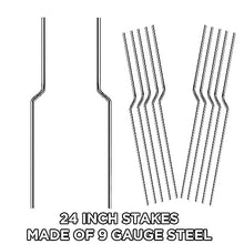 500 Pack Yard Sign Stakes - 24-Inch Metal Yard Sign Holder, Heavy Duty 9 Gauge Steel Wire Stakes for Lawn Signs for Corrugated Plastic Signs - American Made
