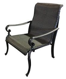 Bridgeton Moore GF-LD8022/3061 Wyndermere All Inclusive Outdoor Firepit Club Table Set (KIT) Gas Patio Conversation Set of 4, Black