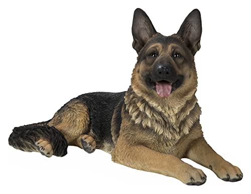 Hi-Line Gift Lying German Shepherd, Black and Brown
