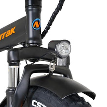 Narrak Fat Tire Folding Electric Bike 48V 624Wh Lithium Removable Battery Peak 1100W Brushless Motor Max Speed 28Mph M5 Large LCD Display Suspension Step-Over Frame for Adults Black/Orange