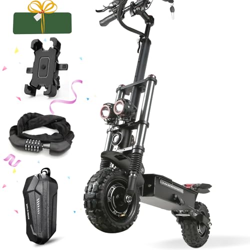 Tumotcy 5600W Electric Scooter Dual Motor 50mph 56 Mile Range Black