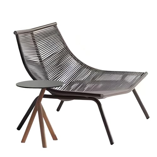 KPHYMOD 2 Pieces Outdoor Patio Furniture Set, Patio Conversation Table and Chair Furniture for Yard Backyard Lawn Porch Poolside Balcony(Color:Brown-1)