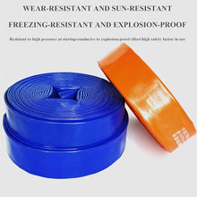 Dntum PVC Layflat Hose Fire Hose Flat Discharge Hose, 4" x 65 FT Heavy Duty Reinforced Swimming Pool Backwash Hose,Garden Lawn Irrigation Watering Hose Sump Pump dis(Orange)