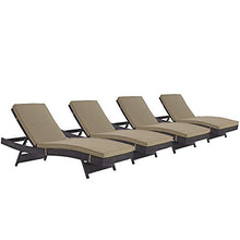 Ergode Convene Outdoor Sectional | Patio Lounge Chair with Cushions | Durable Rattan Weave & Aluminum Frame | Versatile & Easy to Rearrange | Includes 4 Chaise Lounges