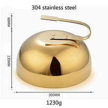 FMOPQ Cheese Melting Dome - 304 Stainless Steel Heavy-Duty Round Basting with Handle for Indoor/Outdoor Grilling Flat Top Cast Iron Steam Cove (Size : C) (B)