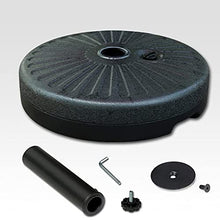 SDdPulse Round Umbrella Base,Parasol Base, Heavy Duty Water/Sand Filled Plastic Outdoor Patio Sun Umbrella Stands for 38-48mm Umbrella Pole