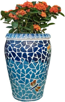 FAFACAI Flower pots Outdoor Garden Flower Pot Flower PotHandmadeTile Craft Flower Pot Flower Pot Garden Balcony Terrace-E (Color : C) (D)