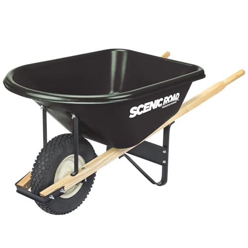 Scenic Road Wheelbarrow 6 Cu Ft 400lb Knobby Tire (Model G6-1K)