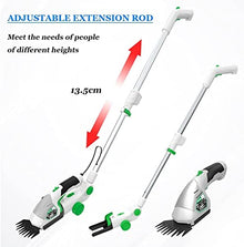 Electric Lawn Mower Removable 2-in-1 Electric Lawn Mower Small Household Multifunctional Weeder 7.2V/1500mAH Integrated Lithium Battery Two Blades