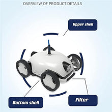 KANGJIEM Automatic Robotic Pool Vacuum Cleaner, Cordless Swimming Pool Cleaner,Maximum Runtime Self-Parking, Pool Vacuum for Above/In Ground Flat