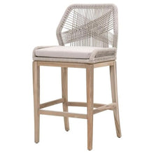 Home Square 30" Fabric Outdoor Barstool Set of 2 Gray