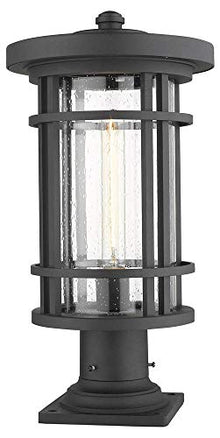 Z-Lite 570PHB-533PM-BK 1 Light Outdoor Pier Mounted Fixture, Black