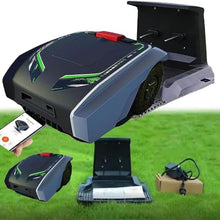KUYBTU Automatic Intelligence Lawn Mower, App Control Garden Robot Mower, Path Planning, Automatic Charging/Automatic Obstacle Avoidance, for Lawns/Gardens of 1500㎡,Grey-Black