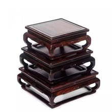 Bonsai Pedestal Vase Pedestal Stands Solid Wood Base, Square Teapot, Buddha Statue Base, Vase, Handicraft Ornament Bracket, Used in Living Room, Office, Hotel, Etc. Planter Stand Plant Holder(Large)