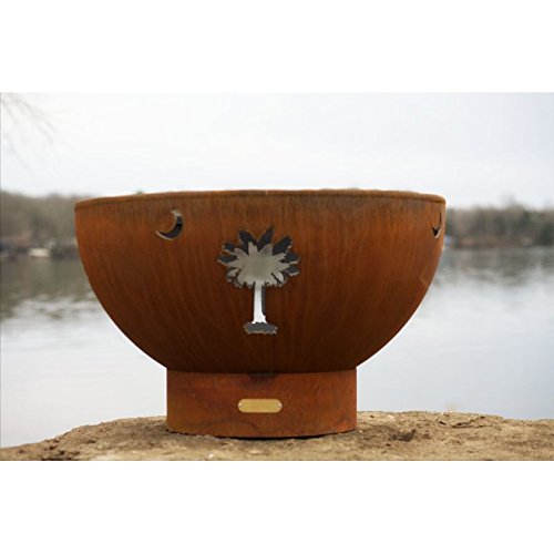 Fire Pit Art Tropical Moon 36"-FPA-MLS120-LP Fire Pit LP, Metal