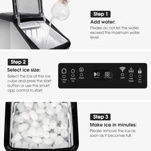 TEDILUVI Smart Ice Maker Countertop with App Remote Control Machine 9 Ready Automatic Cleaning