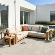 Acanva Ciela L-Shaped Aluminum Outdoor Patio Sofa