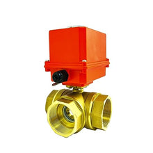 2 inch 3 Way Motorized Ball Valve Electric Valve Brass DN50 Three Line Two Point Control(24VDC)