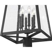 Z-Lite Rainer 6 Light 126" Tall Post Light Black