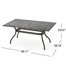 Christopher Knight Home Hallandale 7-Pc Outdoor Sarasota Dining Set Hammered Bronze