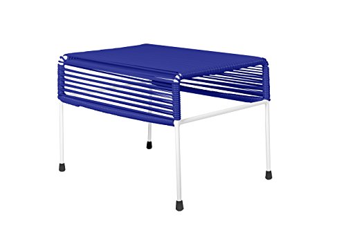 Innit Designs 08-02-28 Atom Ottoman, Deep Blue On White