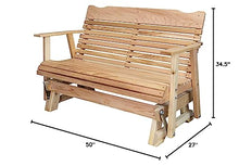 Kilmer Creek 4 Foot Cedar Outdoor Porch Glider, Amish Crafted