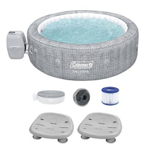 Bestway Coleman Sicily AirJet Inflatable Hot Tub with EnergySense Cover & Adjustable Spa Seat Gray