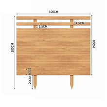 Garden Wooden Fence,1.6Cm Thick Heavy-Duty Waterproof Tree Edging Border,DIY Decorative Outdoor Landscape Partition for Paths Flower Bed,Yellow,6PCS(100X100CM)