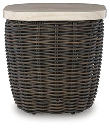 Signature Design by Ashley Kimora 1-Piece Wicker Outdoor Side Table