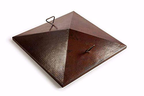 HPC Fire Square Hammered Copper Cover for 40-Inch Sedona Bowl (FPHC-40SEDONA-SQ)