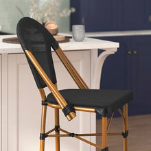 Flash Furniture 30 in Indoor/Outdoor Barstool, Black, 2-Pack