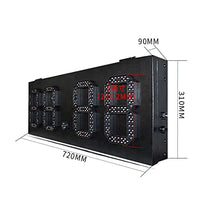 Interval Timer Outdoor Rain Proof Iron Box 8-inch Single Red LED Digital 88.88 LED Outdoor Gas Station Price Mark Gym Clock Timer (Color : 12 inch White Clock Size : 1) (15 inch Oil Price 1)