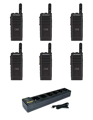 SR-Moto SL300-V-SC-99 VHF Digital DMR Display Radio with Multi Unit Charger (6 Pack)