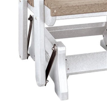 American Furniture Classics OS Home and Office Model 515WWWT Fan Back Glider in Weatherwood with a White Base