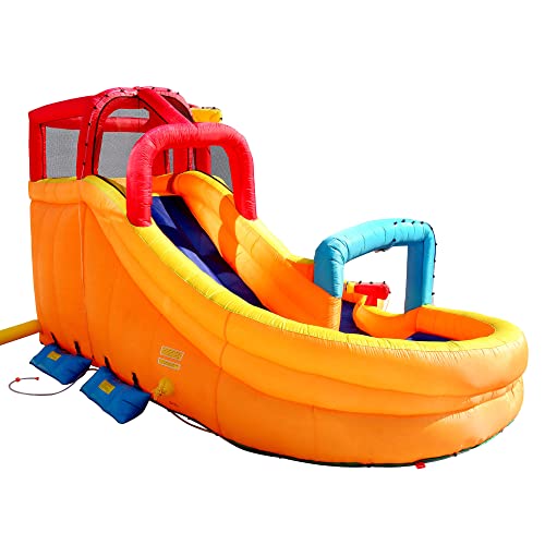 BANZAI Kids Inflatable Lazy River Adventure Water Park & Battle Bop Combo Multi