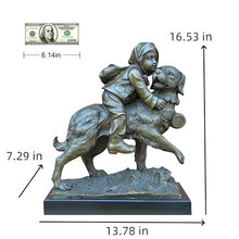 FENGSHUI-CAISHEN Pure Copper Dog Statue Aeneous