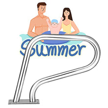 Easy-to-Install Handrails for Inground Pools Entrances 3-Bend Spa Rail Stainless Steel Deck Grab Ladder 81×57cm