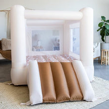 Bouncee Bloom Toddler Bounce House with Slide Blush/Floral/Camel